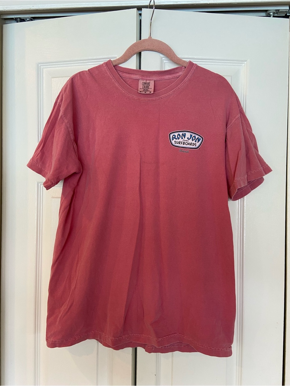 Ron Jon Dusty Coral Short Sleeve Tee with Chest Patch